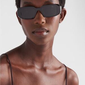 Prada Dark Gray Geometric Sunglasses